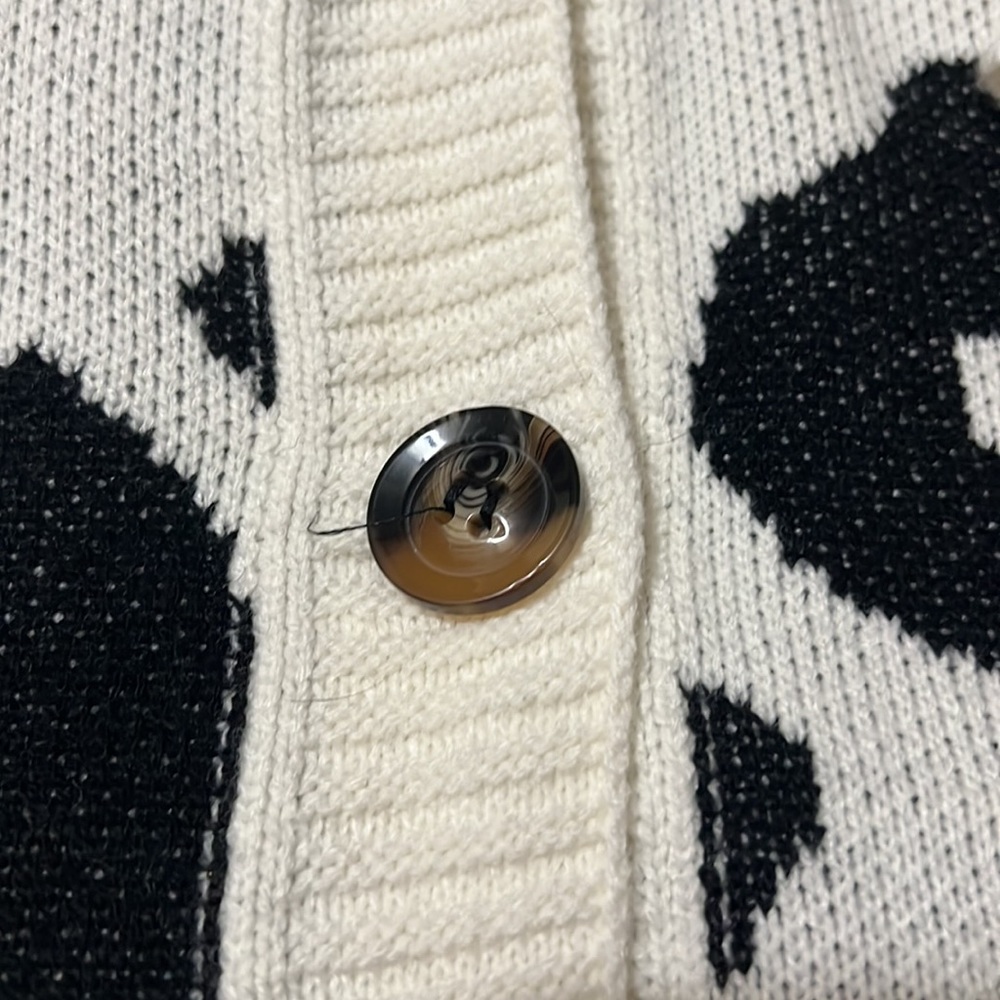 EUC Blakely acrylic leopard cardigan - Picture 3 of 4